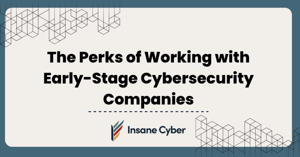 the perks of working with early-stage cybersecurity companies