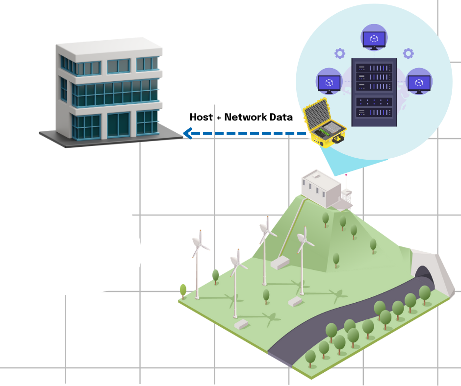 image of a wind farm being monitored by valkyrie software